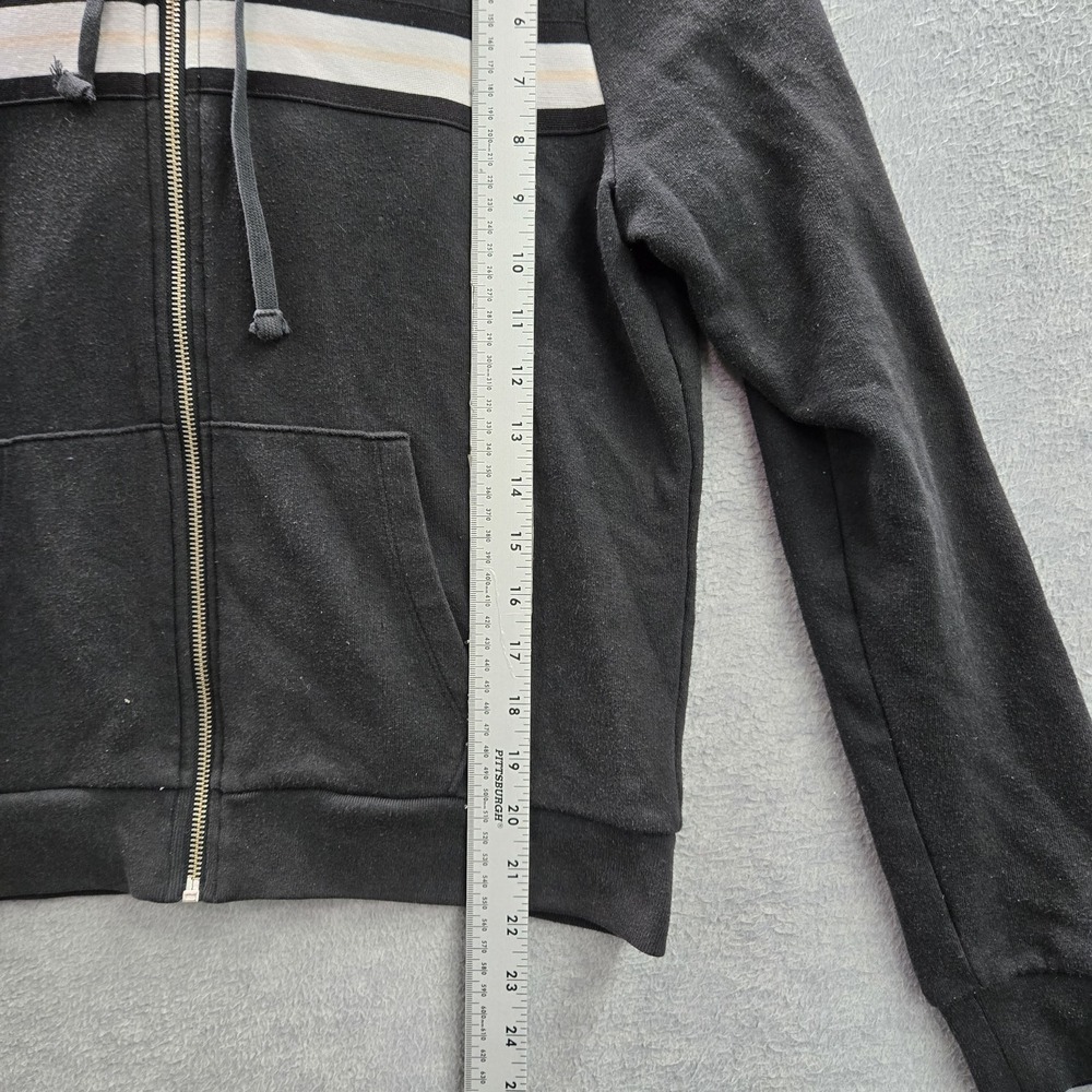 Victoria's Secret PINK Women Hoodie M Black Embroidery LOVE Zipper - Picture 6 of 10